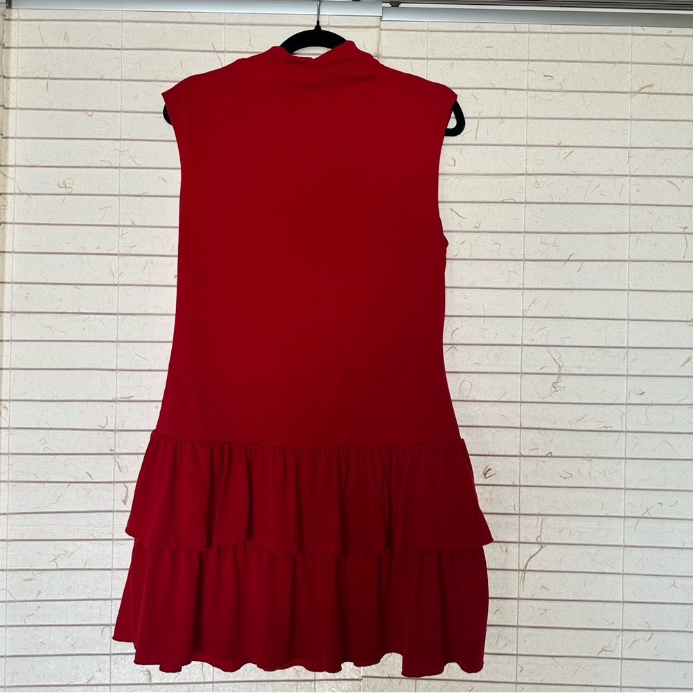 Wild Fable Red Ruffle Dress Size Large